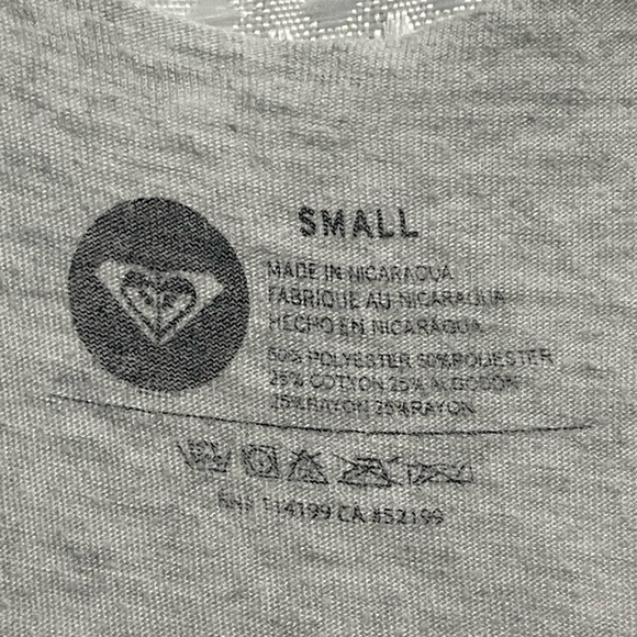 Roxy Women's White Tank Top with Blue and Red Graphic - Picture 3 of 4